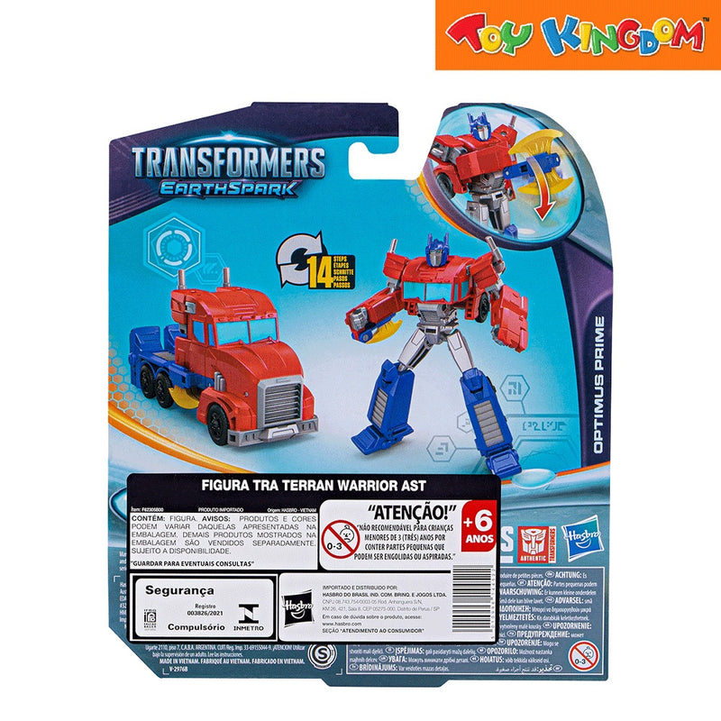 Transformers Earthspark Terran Warrior Optimus Prime Action Figure