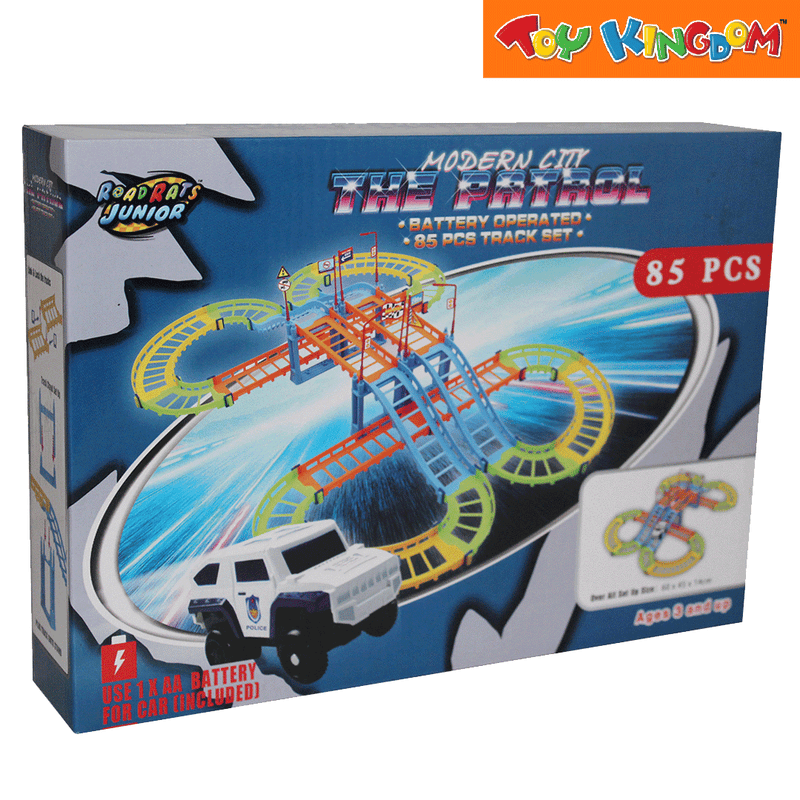 Rat Jr Road Rats Jr. The Patrol Track Set Battery Operated Modern City – Toy ...
