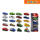 Majorette Street Cars Violet, Green, Yellow,Truck and Loader 5 Pack Vehicle Playset