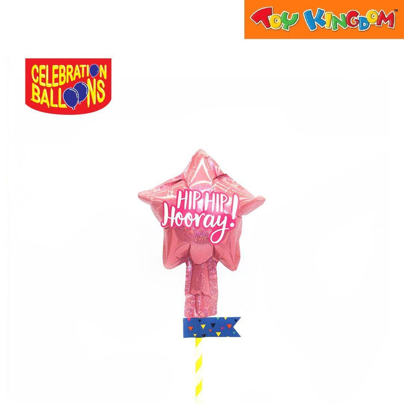 Hallmark Party! Party! Blue/Pink/Silver Mini Balloon Cake Toppers