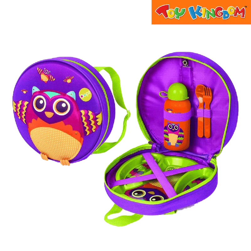 Oops Starry Meal-Set! Mr. Wu Owl Twinkling Lights Backpack with Weaning Set