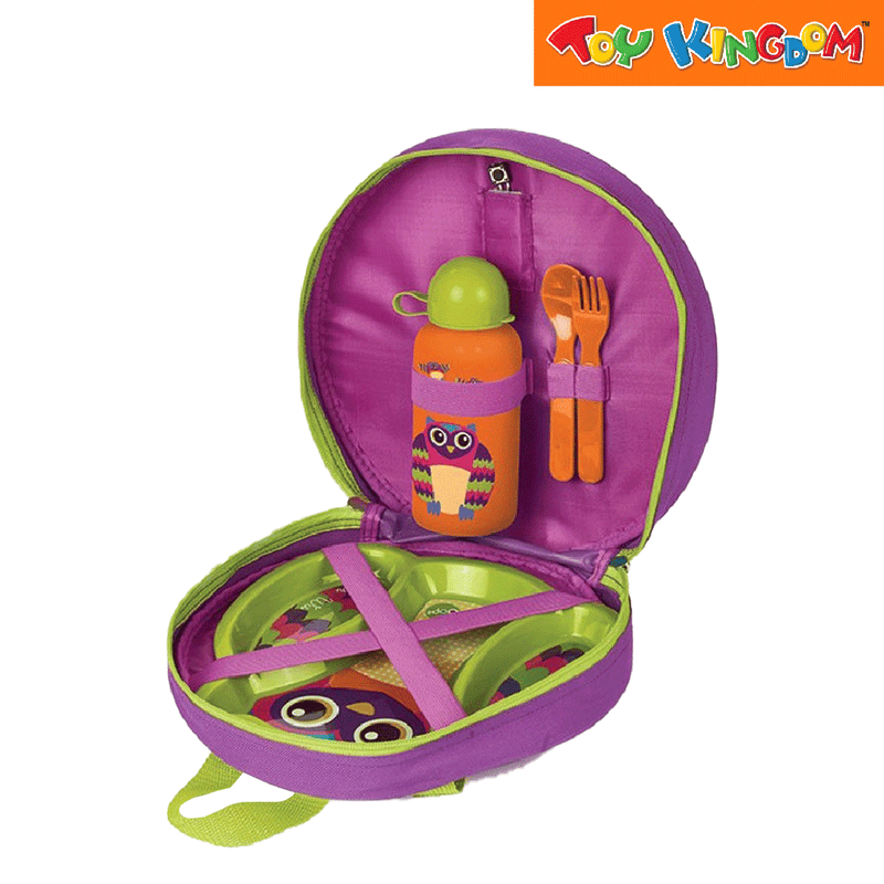 Oops Starry Meal-Set! Mr. Wu Owl Twinkling Lights Backpack with Weaning Set