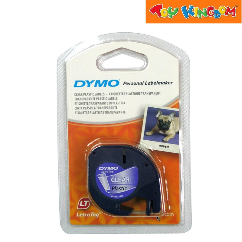 Dymo Letra Tag Clear Plastic Label