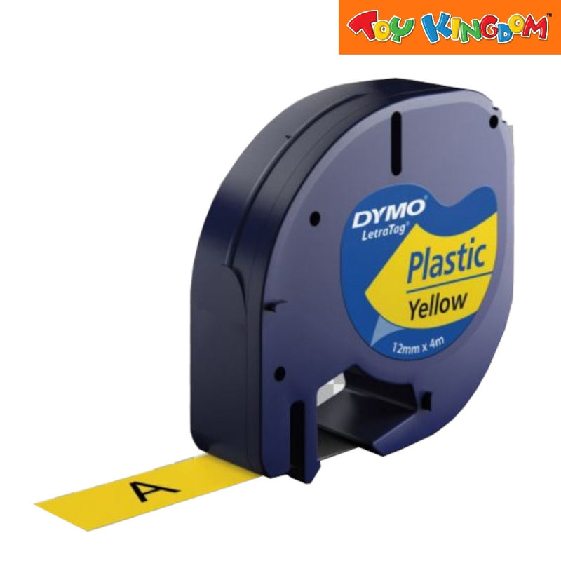 Dymo Letra Tag Yellow Plastic Label