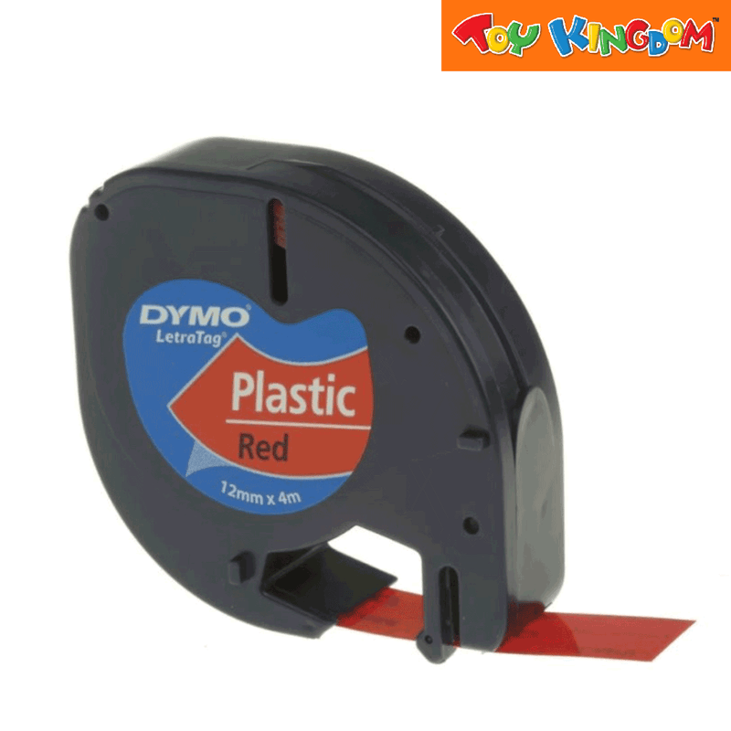 Dymo Letra Tag Red Plastic Label