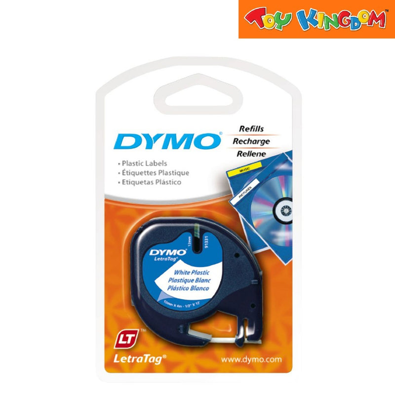Dymo Letra Tag Blue Plastic Label