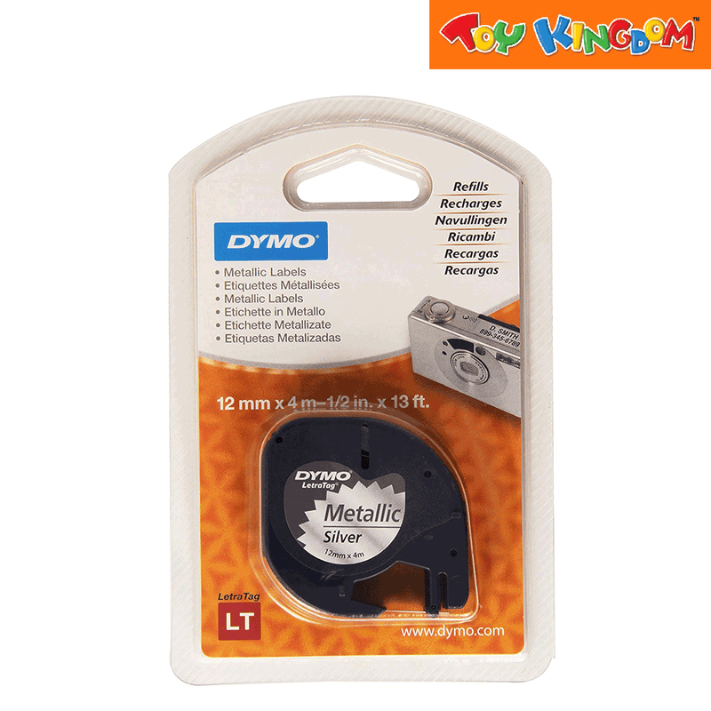 Dymo Letra Tag Metallic Plastic Label