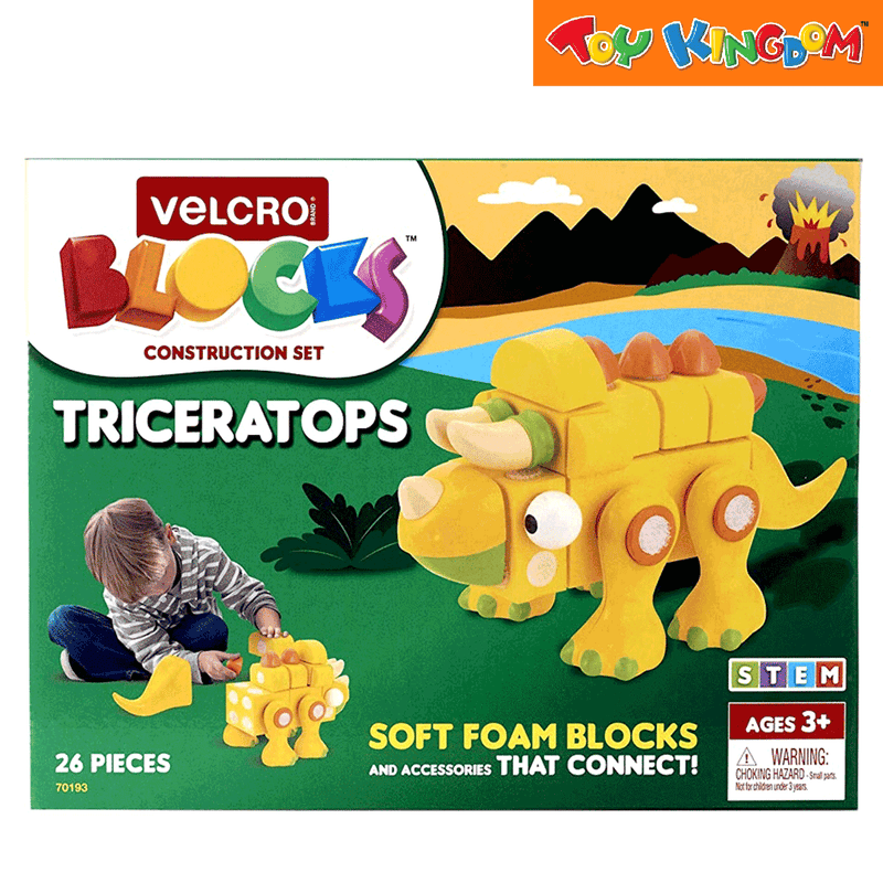 Velcro Triceratops Construction Set Blocks