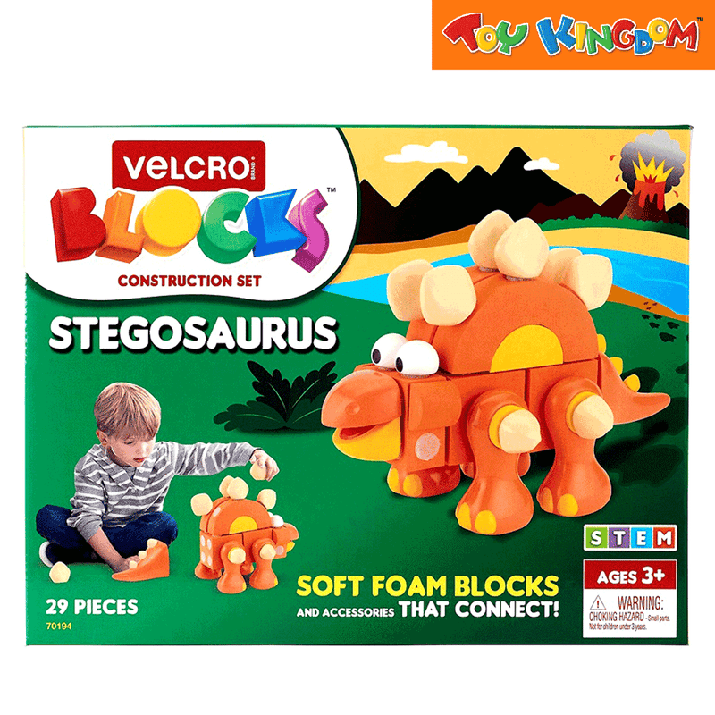 Velcro Stegosaurus Construction Set Blocks