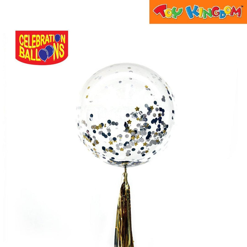 Hallmark Party! Party! Gold Tassel 24 inch Bubble Balloon