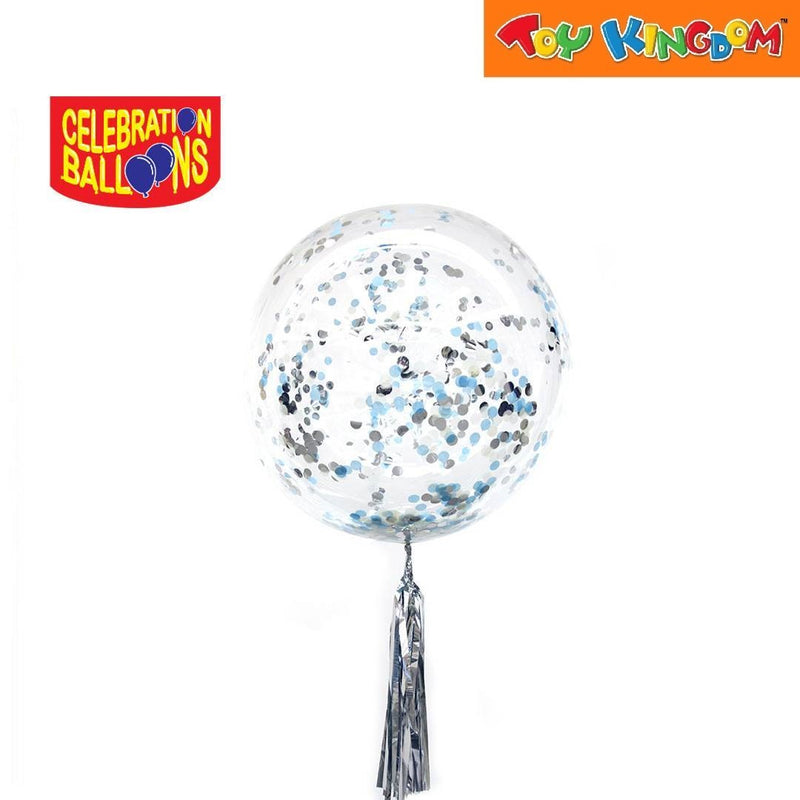 Hallmark Party! Party! Silver Tassel 24 inch Bubble Balloon
