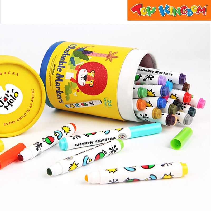 Joan Miro 24 Colors Special Round Tip Washable Markers