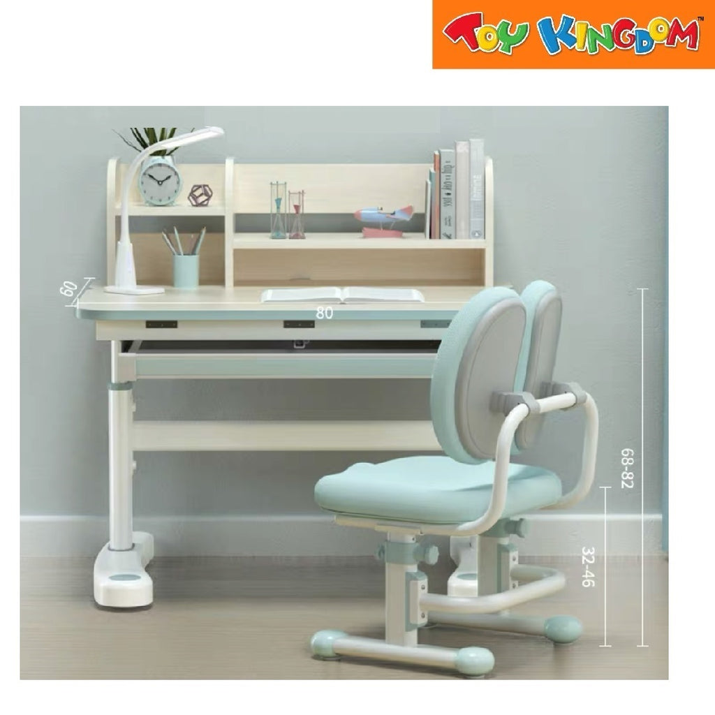 Blue Ergonomic Study Table and Chair Toy Kingdom