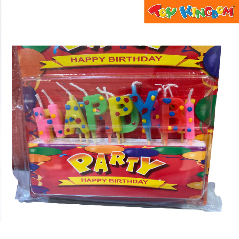 Assorted Color Happy Birthday Letter Candle