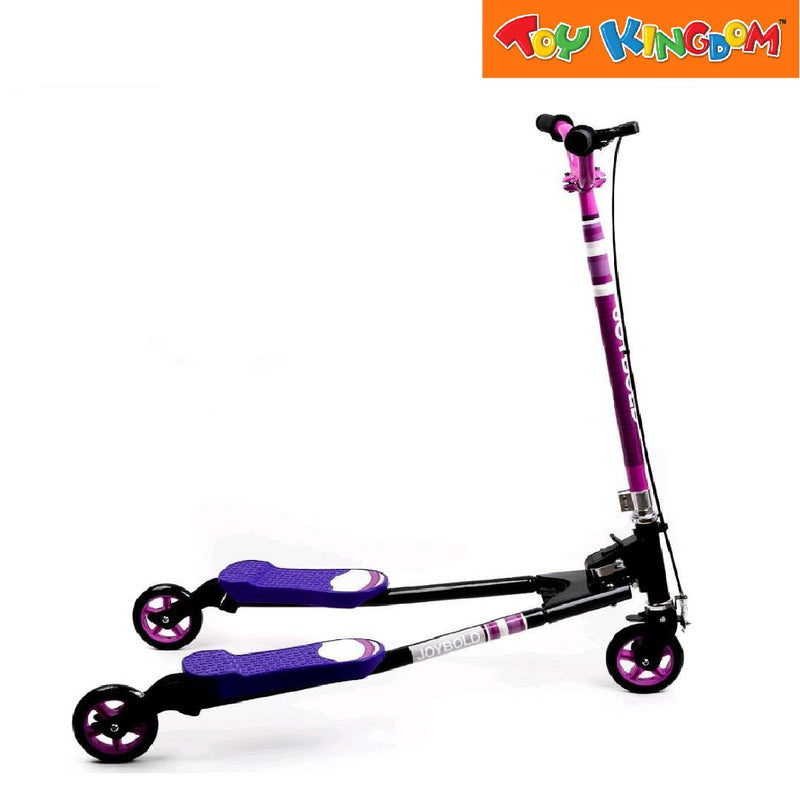 Purple 3-Wheel Inclined Caster Scooter