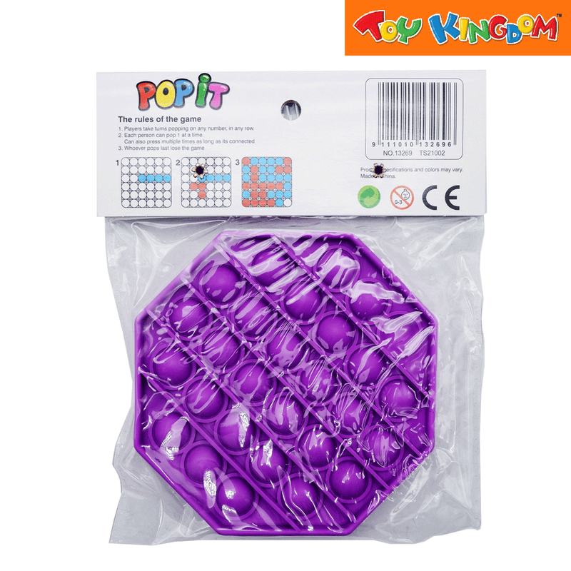 Push and Pop Game Octagon Purple Fidget Toy