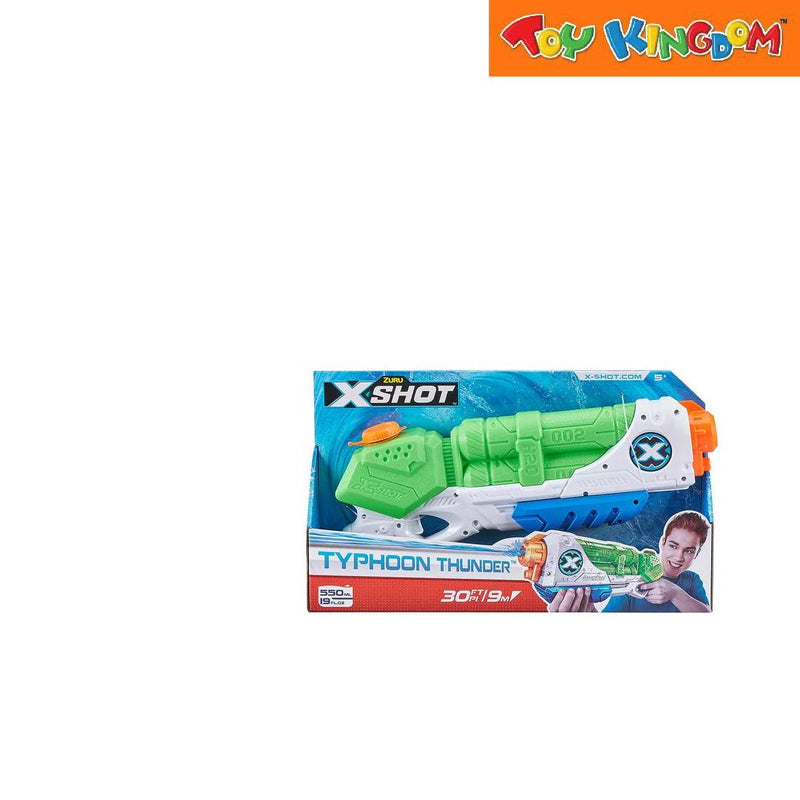 X-SHOT Typhoon Thunder Green and White Blaster