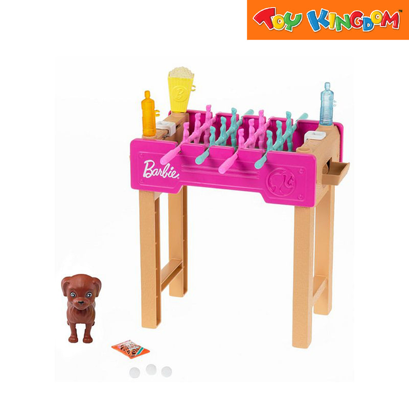 Barbie Mini Playset with Themed Accessories and Pet Game Night Theme Playset