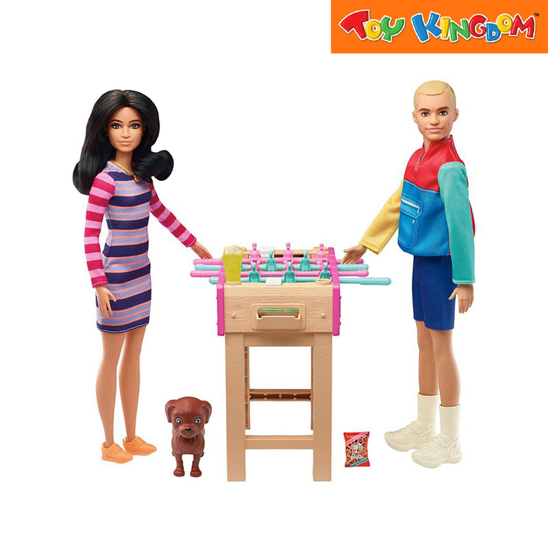 Barbie Mini Playset with Themed Accessories and Pet Game Night Theme Playset