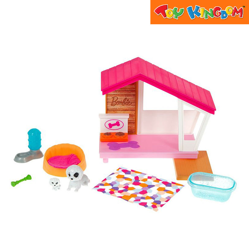 Barbie Mini Playset with Themed Accessories and Pet Dog House Theme Playset