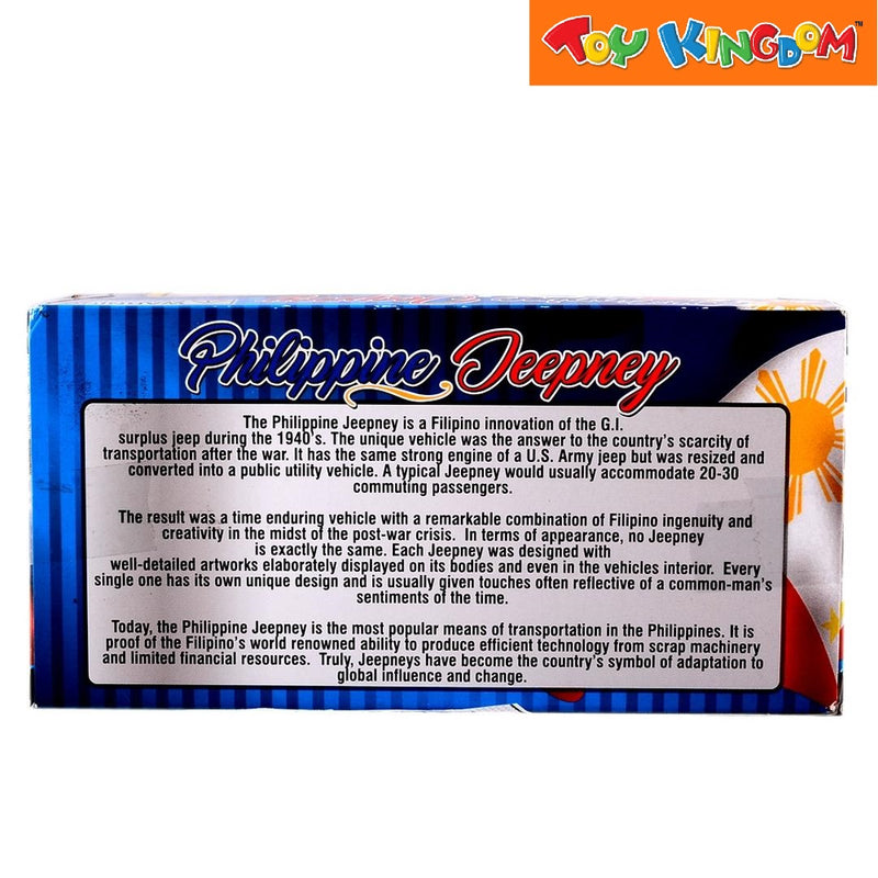 PhilCraft Special Matte Edition Philippine Jeepney Blue 4 inch Die-cast Vehicle