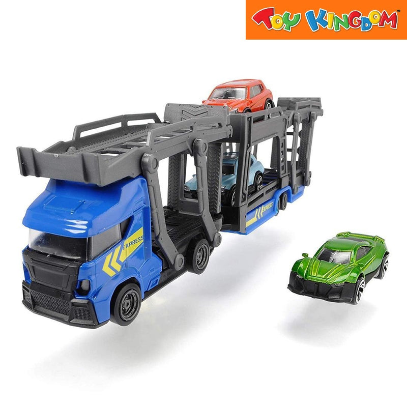 Dickie Toys City Blue Car Carrier Vehicle