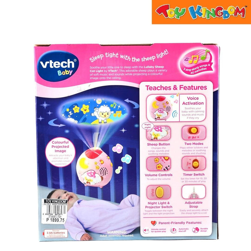 VTech Baby Pink Lullaby Sheep Cot Light