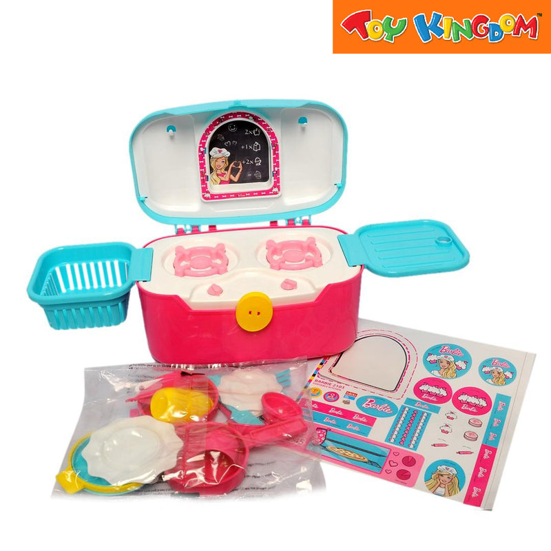 Barbie 2-in-1 Kitchen Set and Portable Case Playset