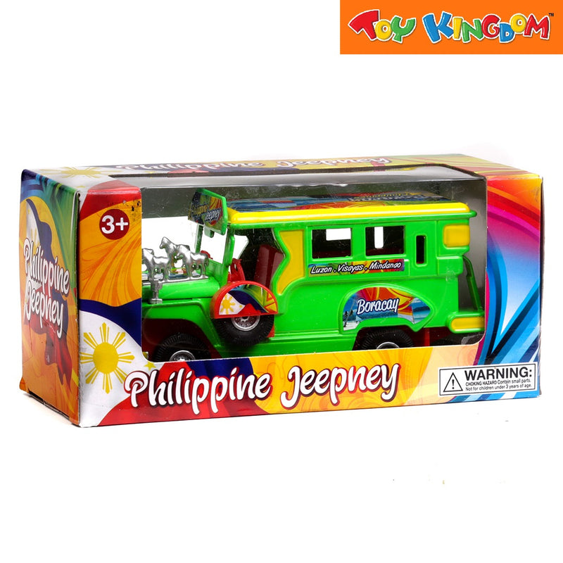 PhilCraft Philippine Jeepney Green 5 inch Die-cast Vehicle