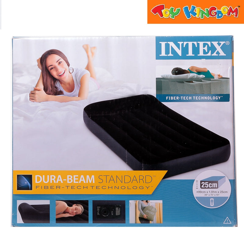 Intex Dura-Beam Standard Pillow Rest Classic Airbed with Fiber-Tech Technology 39 x 75 x 10 inch