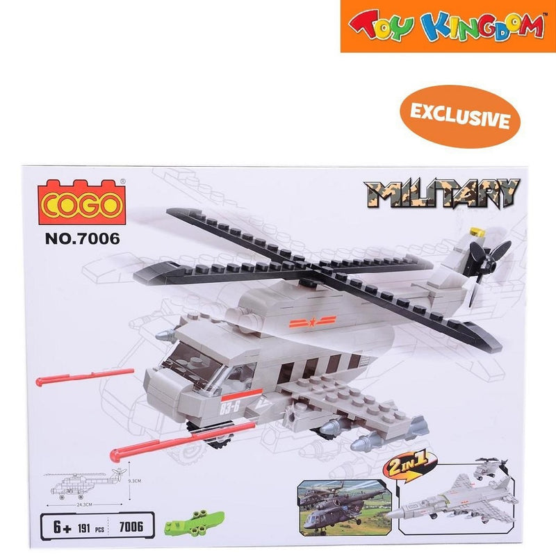 Cogo Military Helicopter Building Blocks