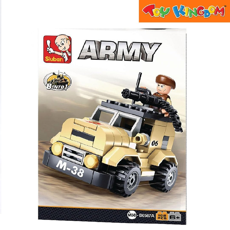 Sluban 102 pcs 8-in-1 Army Building Bricks