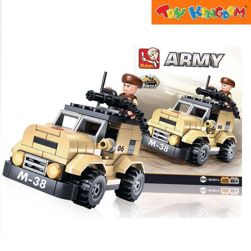 Sluban 102 pcs 8-in-1 Army Building Bricks