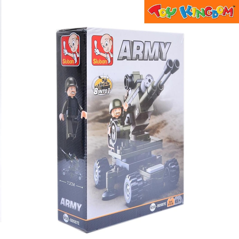 Sluban 93 pcs 8-in-1 Army Building Bricks