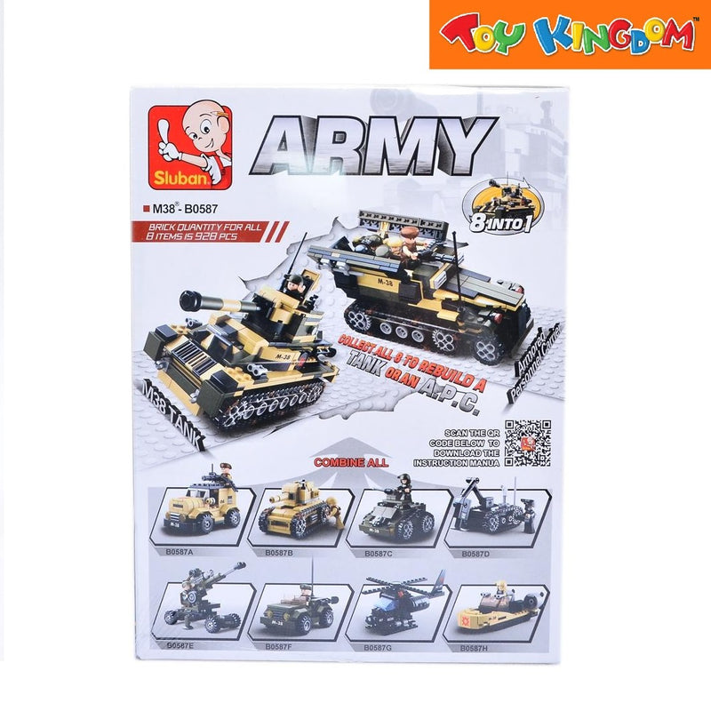 Sluban 93 pcs 8-in-1 Army Building Bricks
