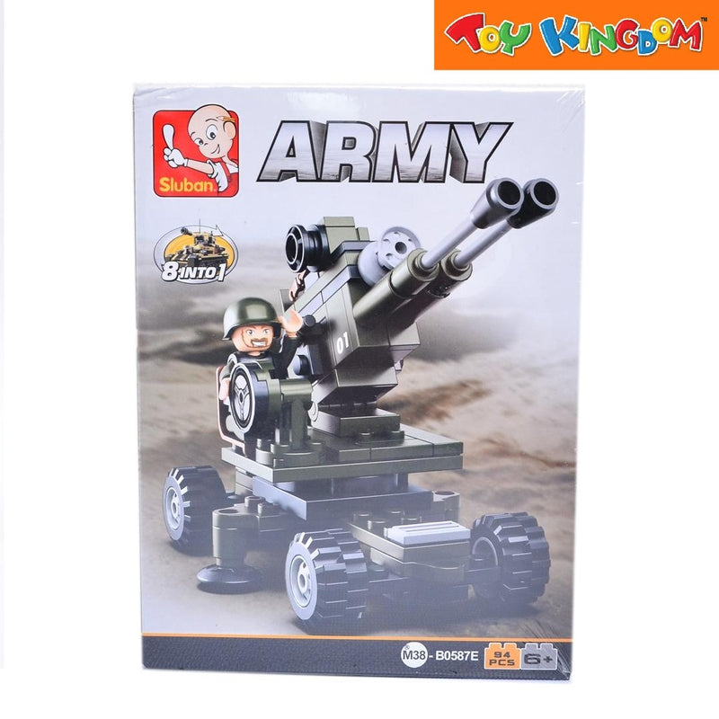 Sluban 93 pcs 8-in-1 Army Building Bricks