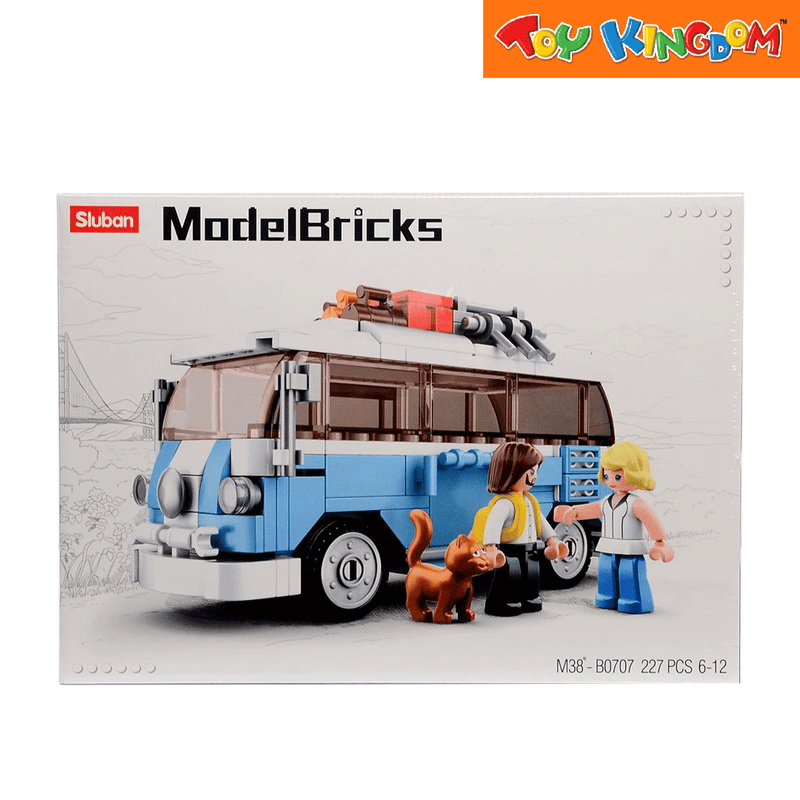 Sluban 227 pcs Classic Hippy Bus Model Bricks