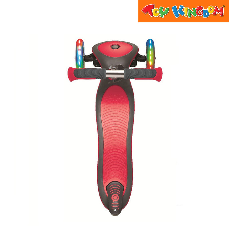 Globber Elite Deluxe Red Scooter with Lighting Wheels