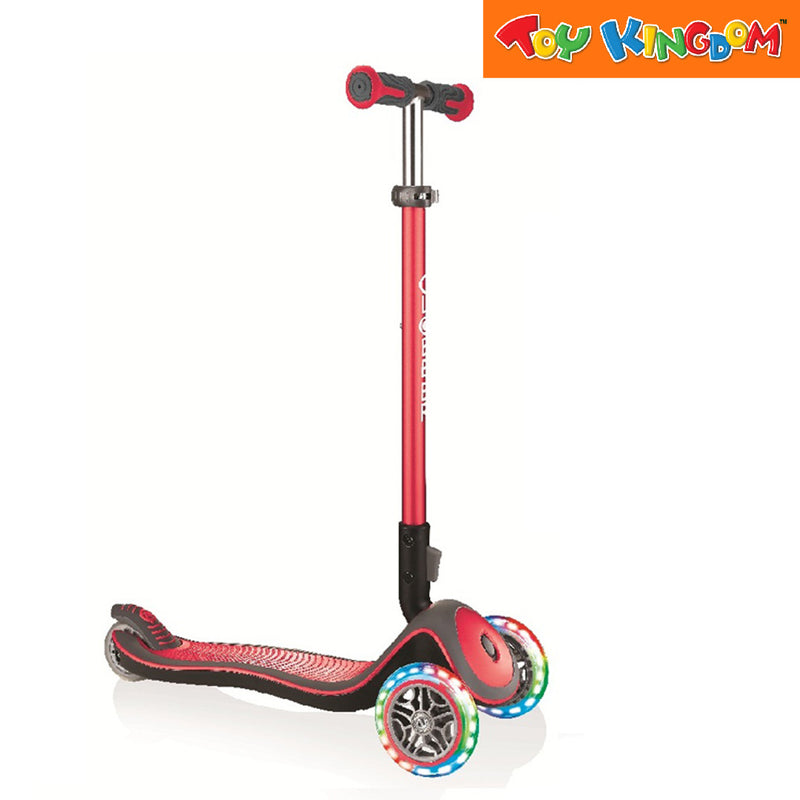Globber Elite Deluxe Red Scooter with Lighting Wheels