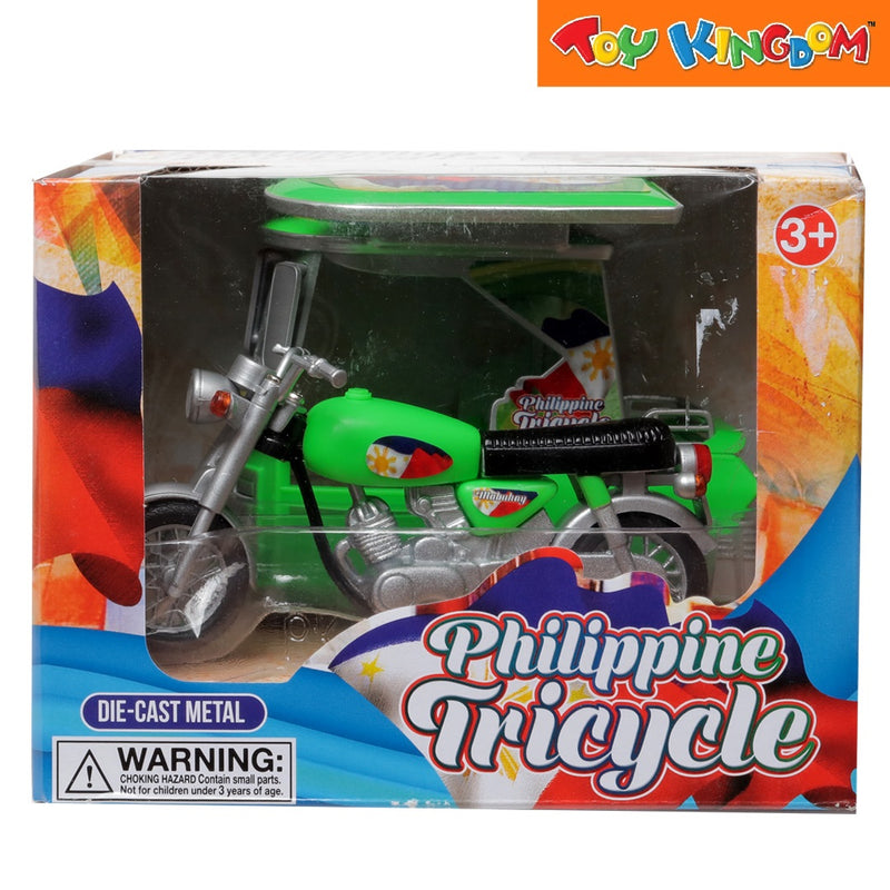 PhilCraft Philippine Tricycle Green 5 inch Die-cast Vehicle
