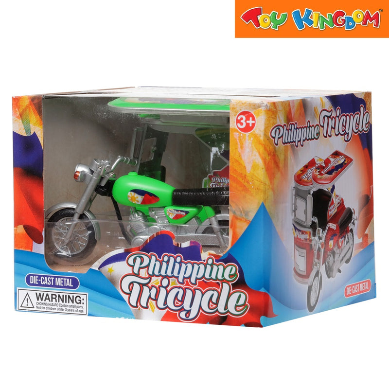 PhilCraft Philippine Tricycle Green 5 inch Die-cast Vehicle