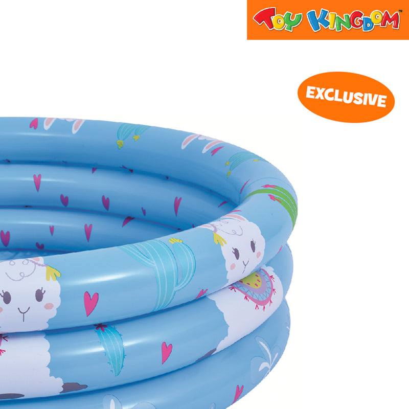 Jilong Exclusive Alpaca Blue 3-ring 39 x 11.5 inch Inflatable Pool Float