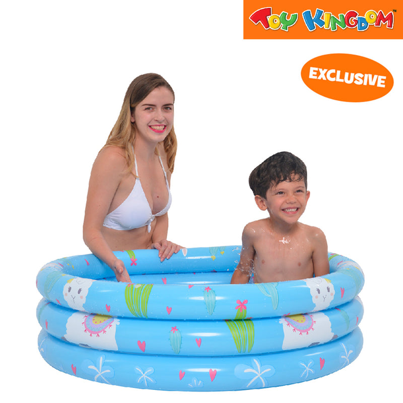 Jilong Exclusive Alpaca Blue 3-ring 39 x 11.5 inch Inflatable Pool Float