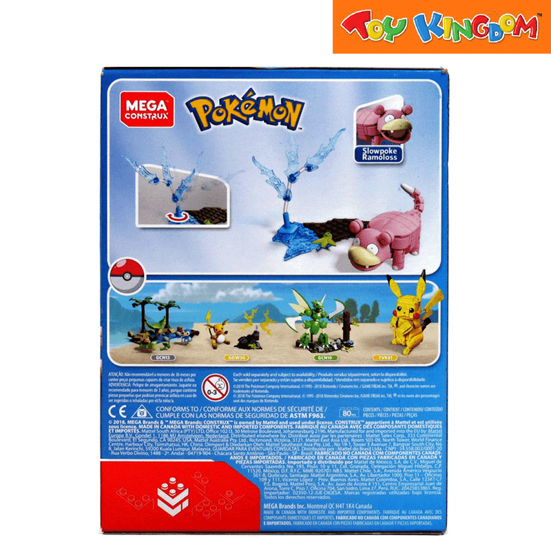Mega Construx Pokemon Slowpoke Ramoloss Blocks
