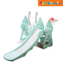 Blue 3-in-1 Mushroom Slide with Swing and Ball Ring Set