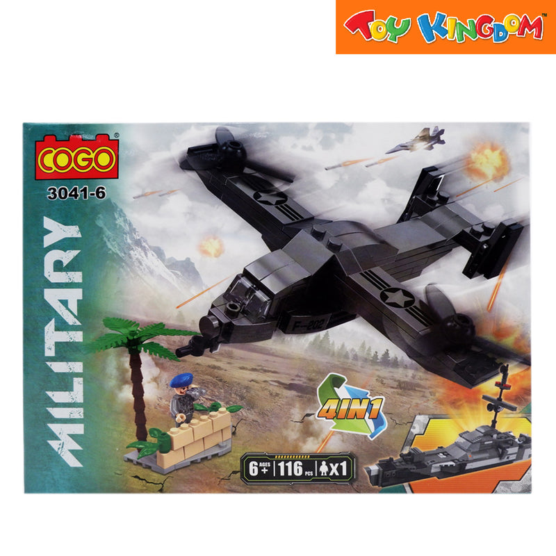 Cogo Military Airplane Building Blocks