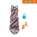 Barbie Complete Looks Shimmery Striped Maxi Dress Doll Accessories