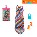 Barbie Complete Looks Shimmery Striped Maxi Dress Doll Accessories
