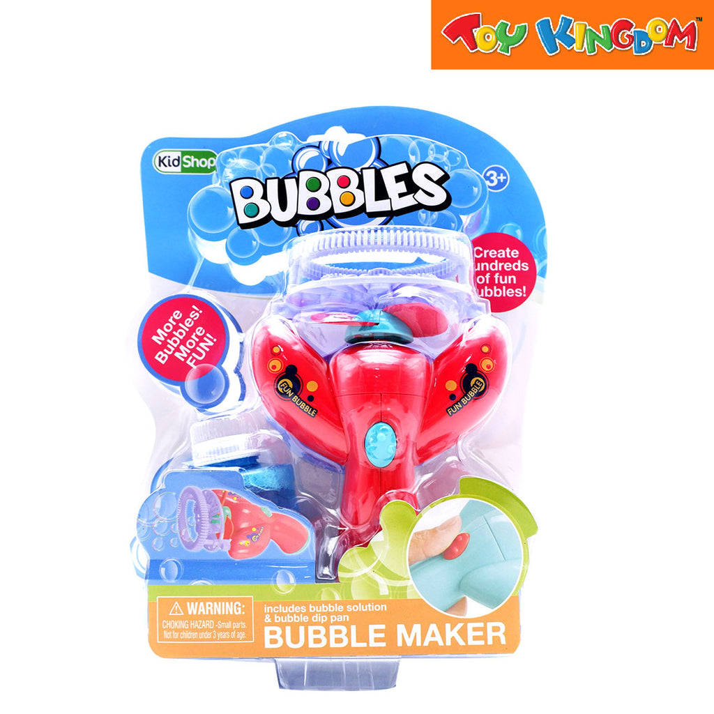 KidShop Plane Red Bubble Maker Toy Kingdom
