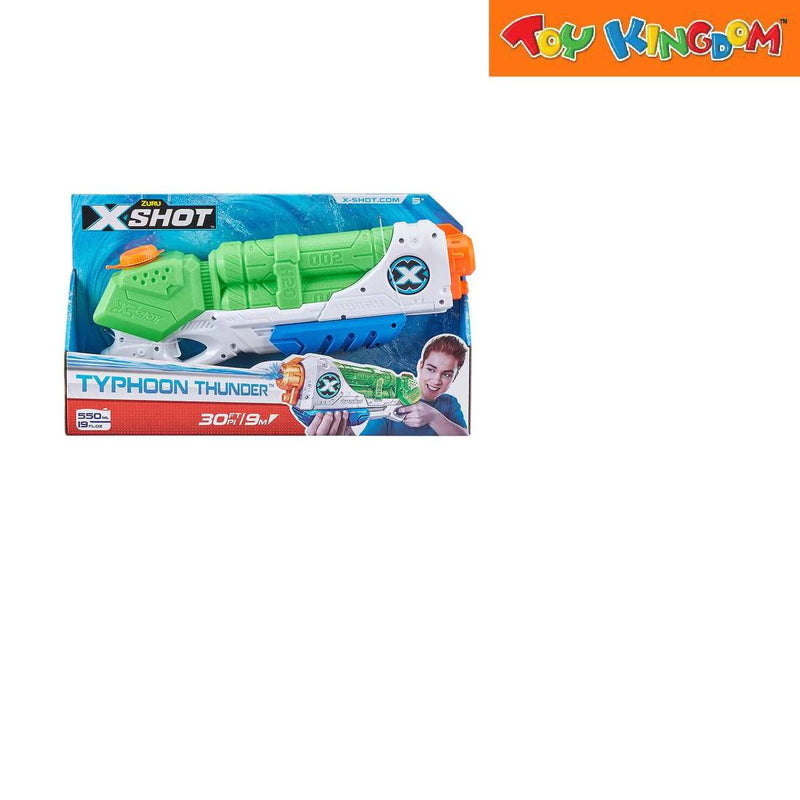 X-SHOT Typhoon Thunder Green and White Blaster